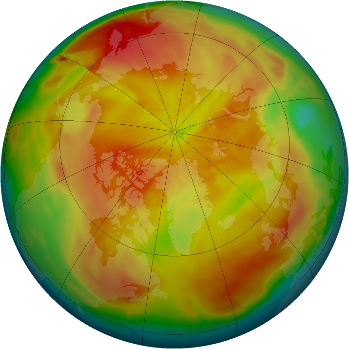 Arctic ozone map for 02 April 2013